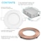 Luxrite 4" Ultra Thin LED Recessed Downlights 5 CCT Selectable 2700K-5000K 10W 750LM Dimmable Copper 4-Pack LR23756 LR23772-4PK - alternate 6